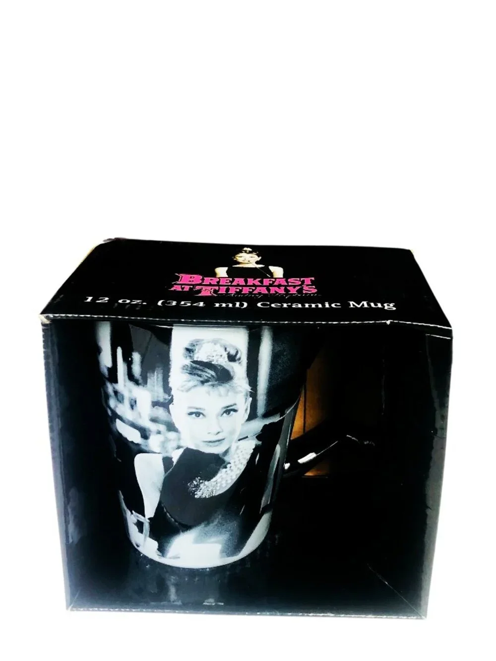 AUDREY HEPBURN Breakfast at Tiffany's Ceramic Coffee Mug Cup with Box